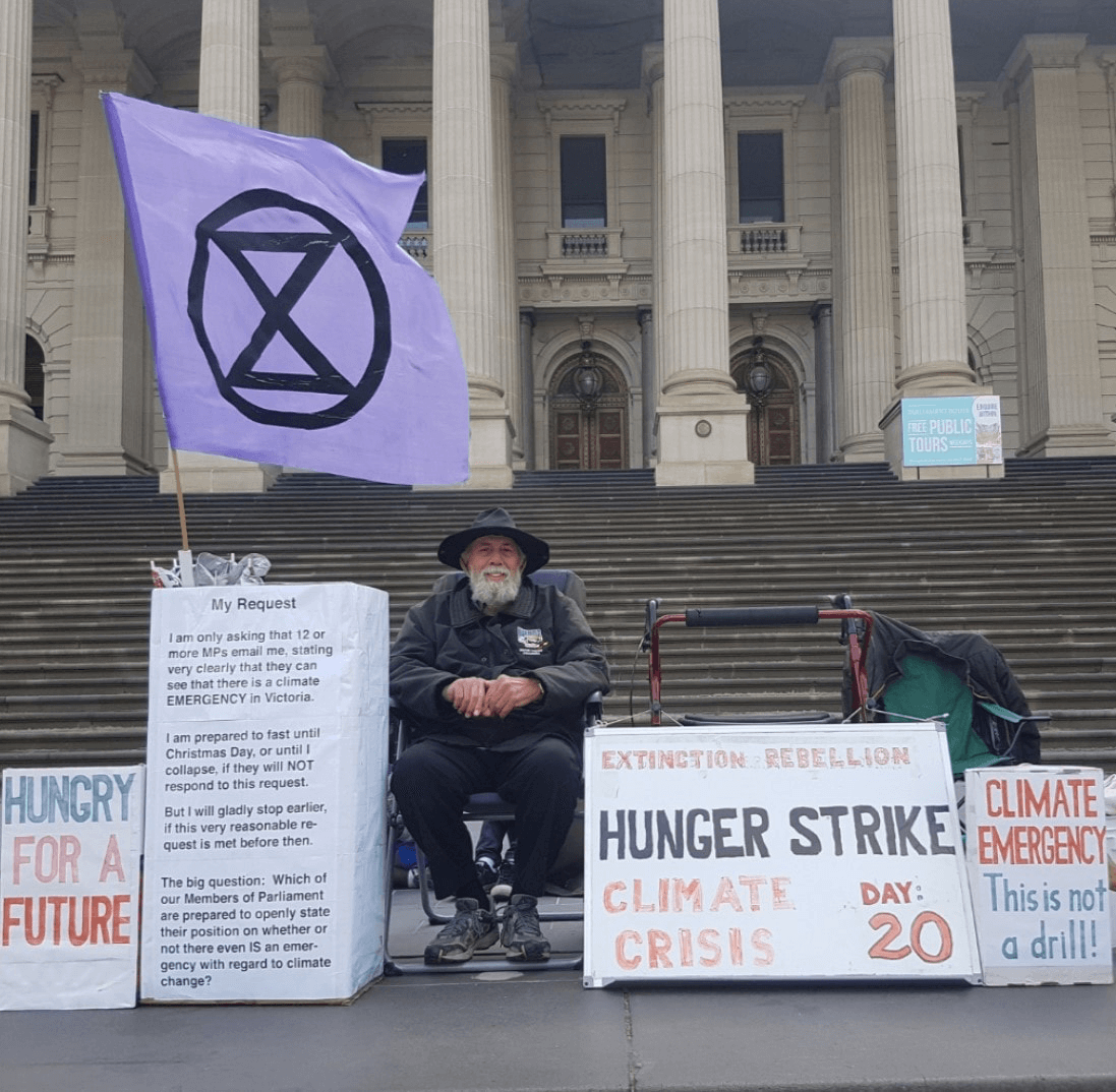 Hunger strike, old dude